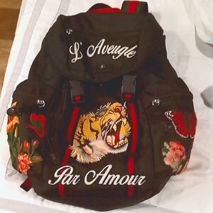 Gucci Techno Canvas Backpack (Tiger)